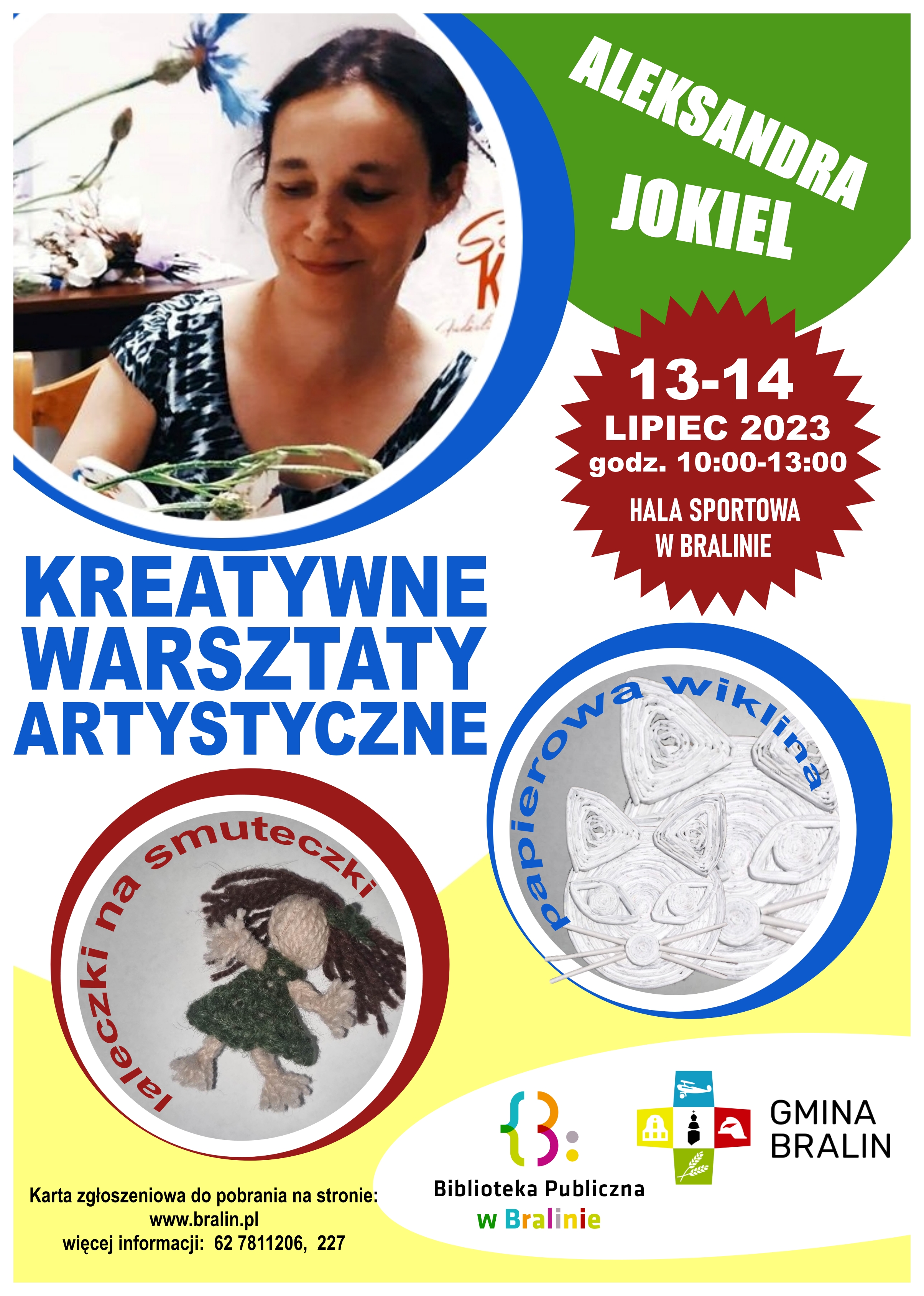 Plakat na&nbsp;zajęcia kreatywne w&nbsp;gminie Bralin