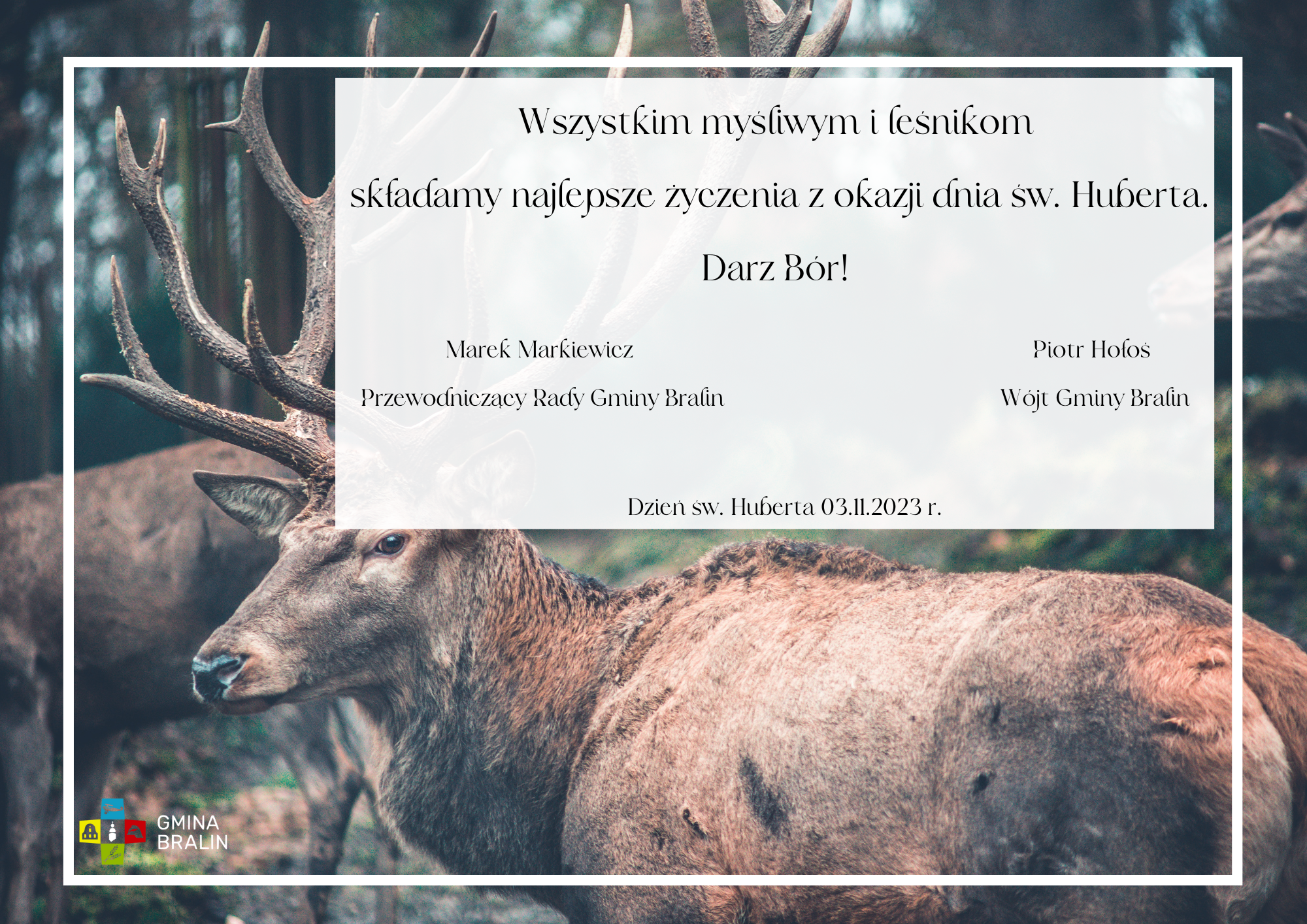 Życzenia z&nbsp;okazji Dnia Huberta