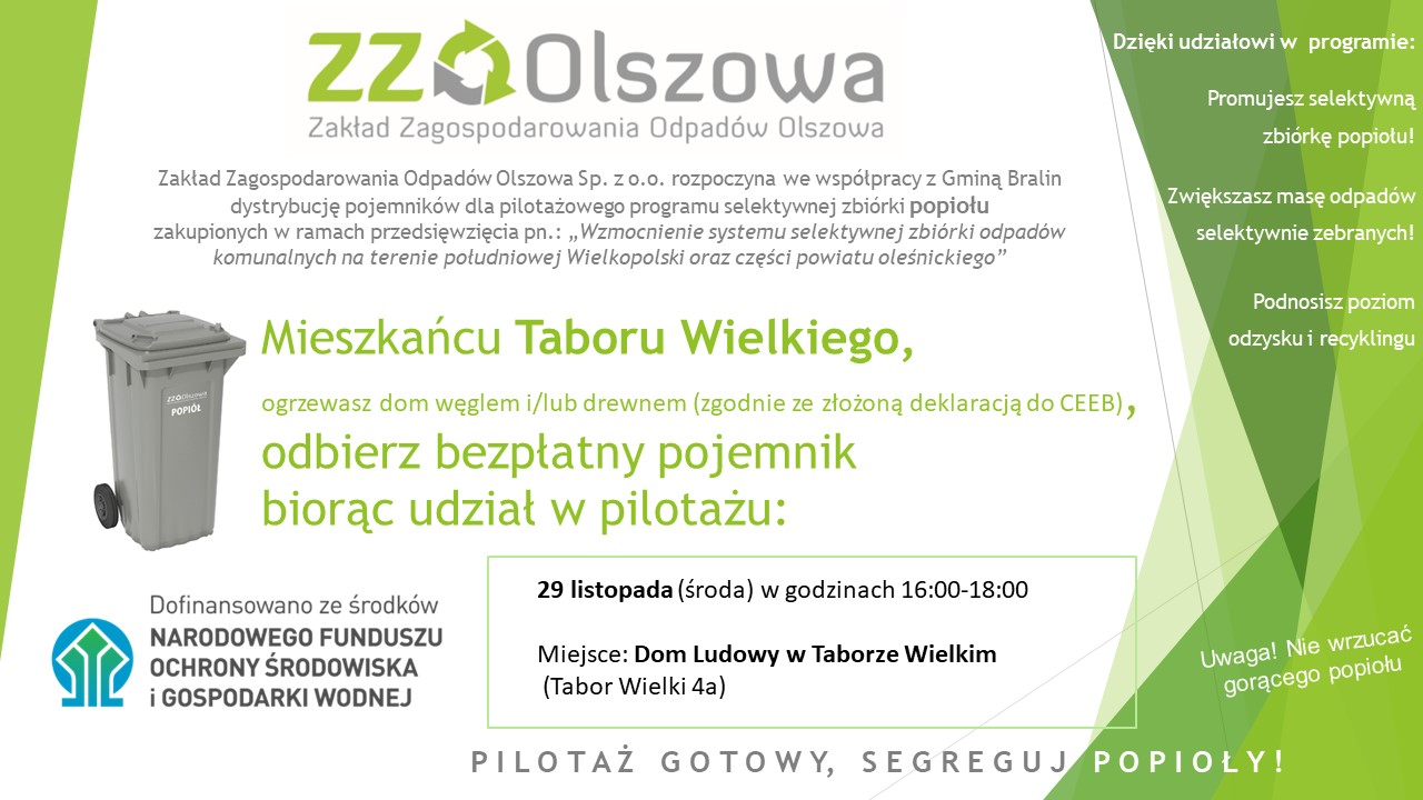 Zbi&oacute;rka popiołu