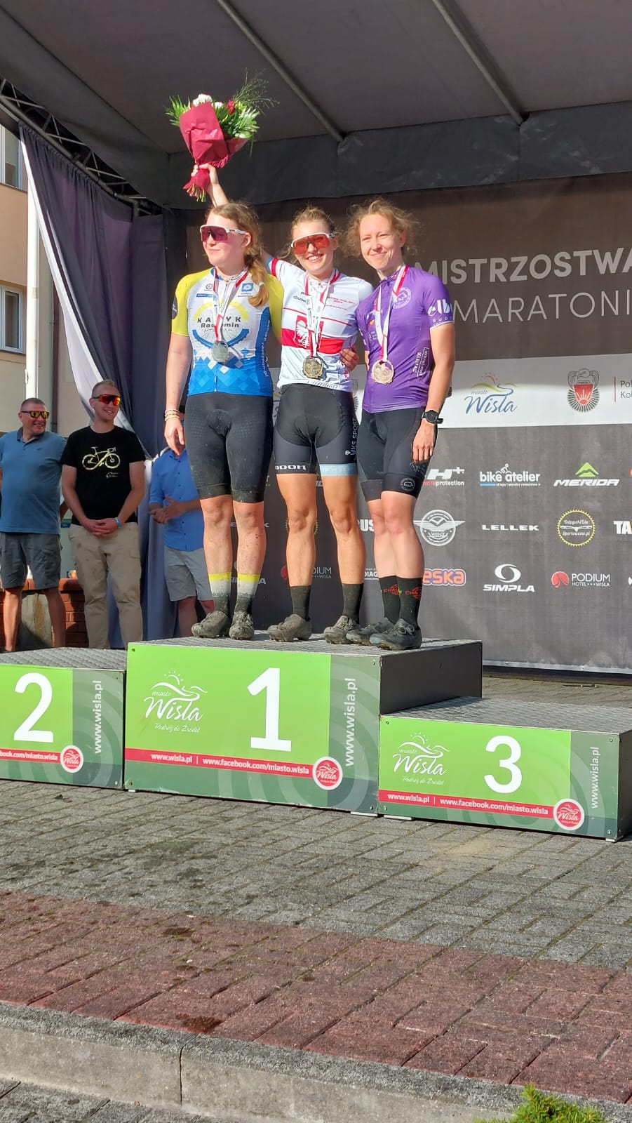 Milena Drelak na podium