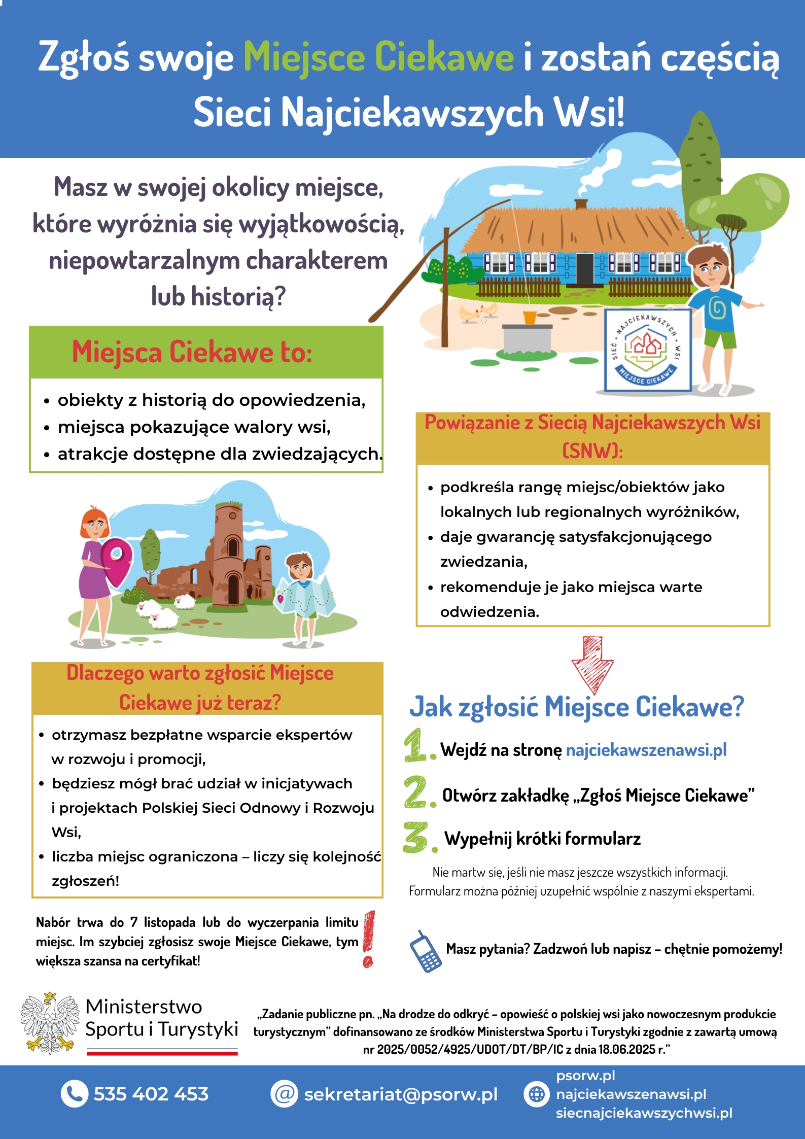 Plakat zgłoś swoją miejscowość