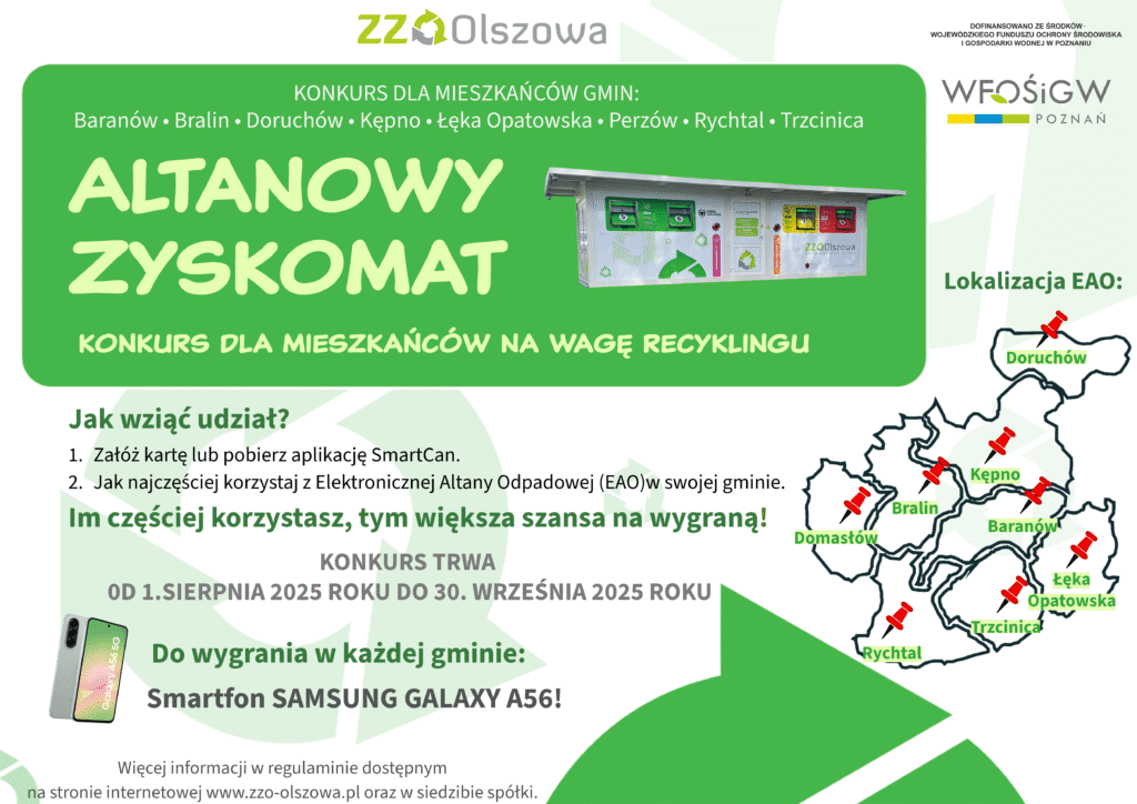 Plakat przedstawiający konkurs na altanę odpadową
