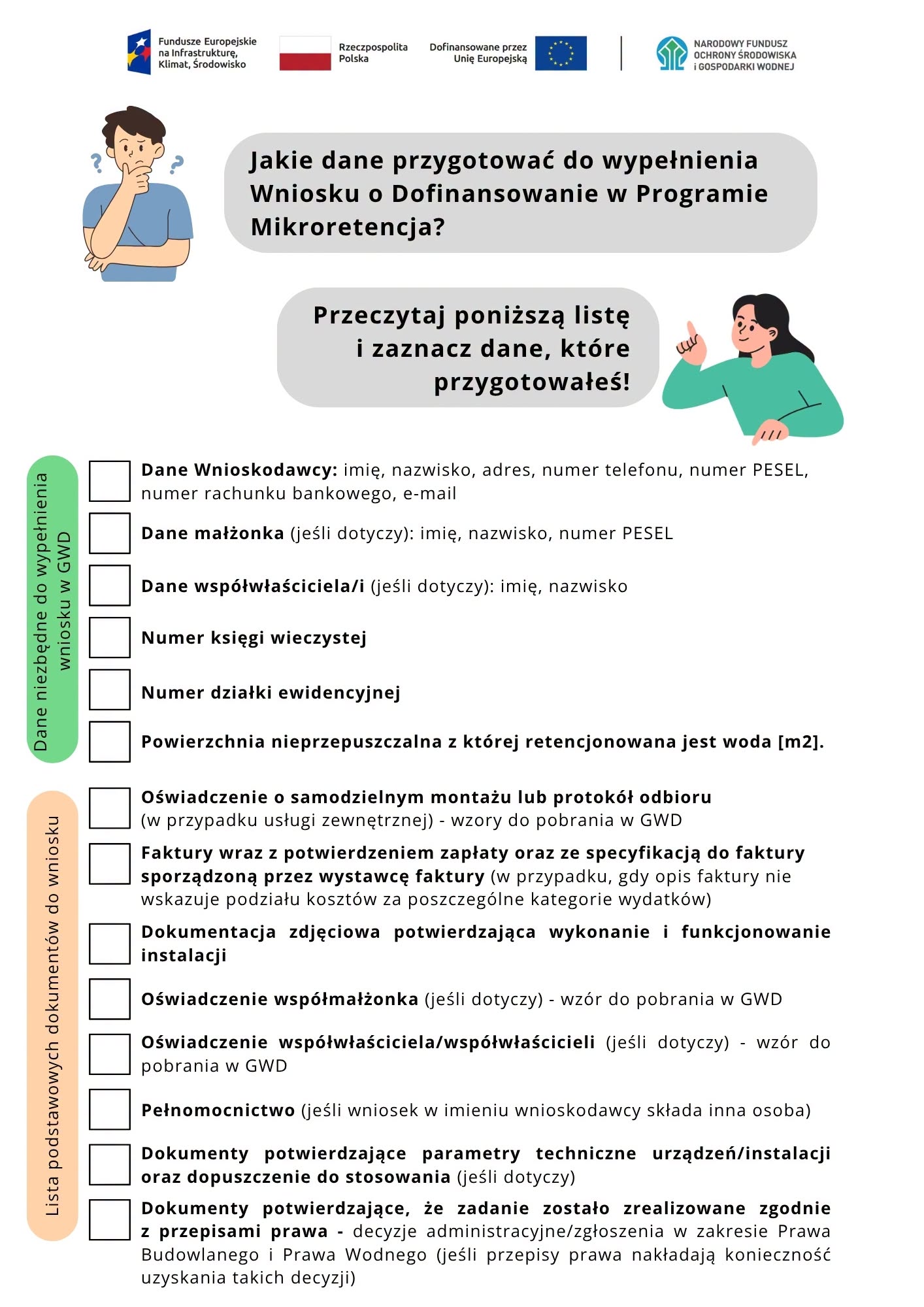 Lista co potrzebne do wniosku