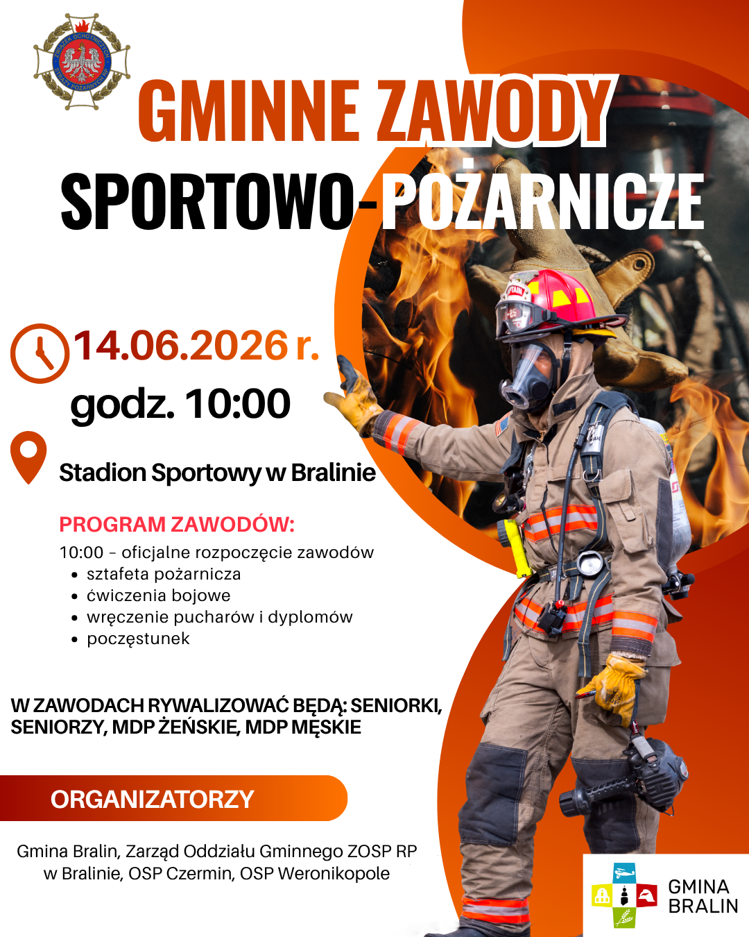Plakat zawody pożarnicze