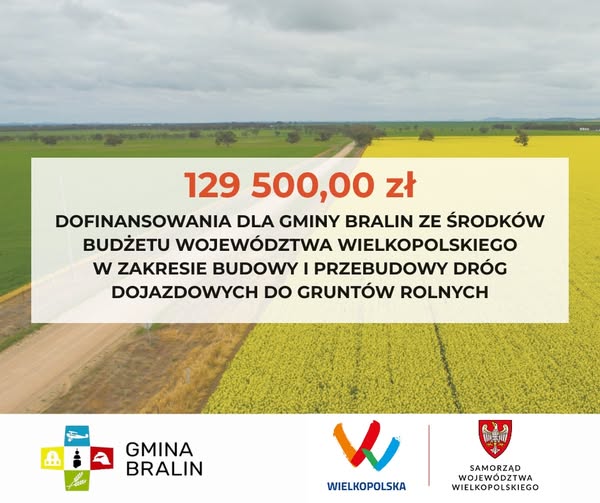 Grafika dofinansowanie do dr&oacute;g rolnych