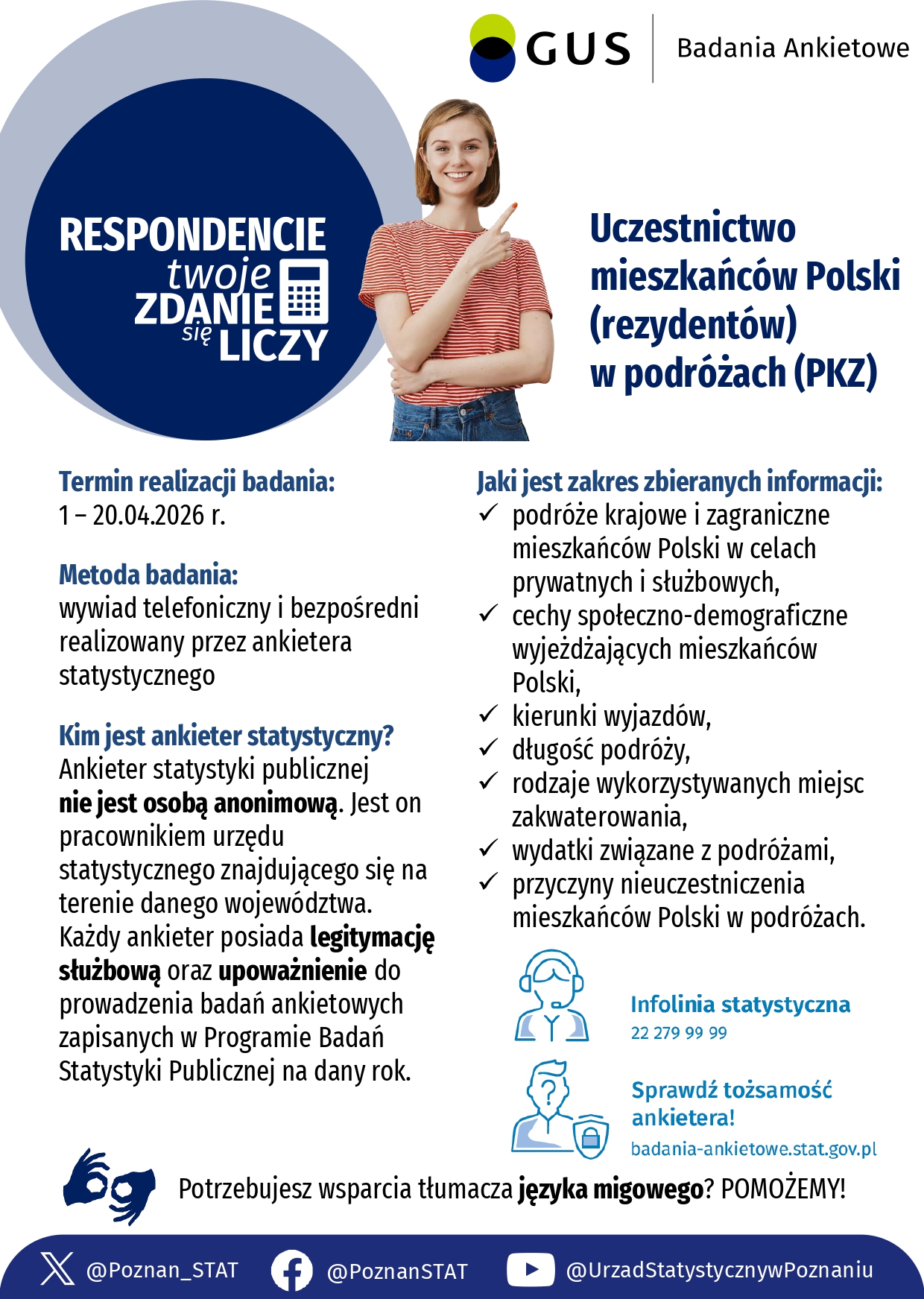 Plakat na&nbsp;badania statystyczne