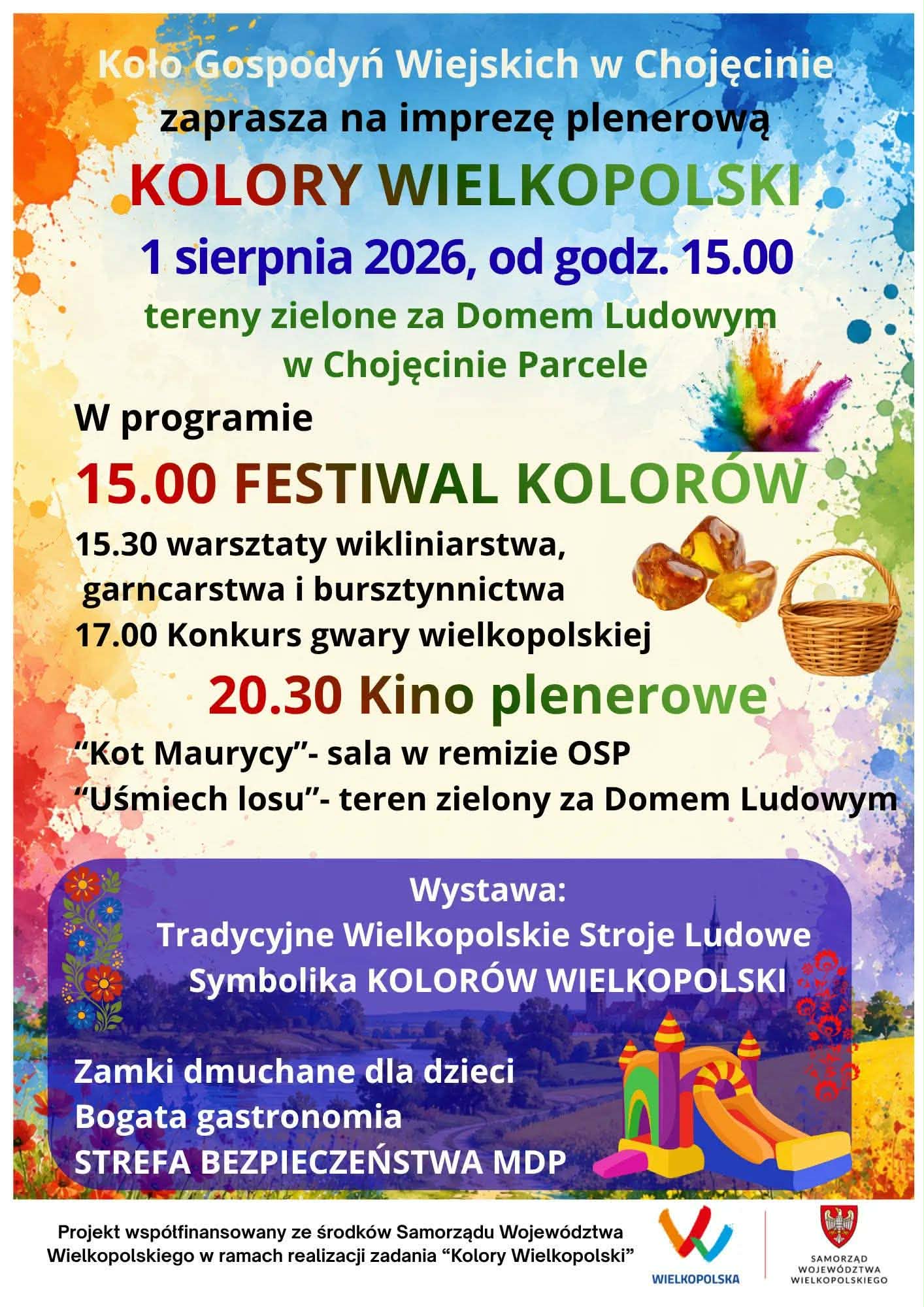 Plakat na&nbsp;festiwal kolor&oacute;w 