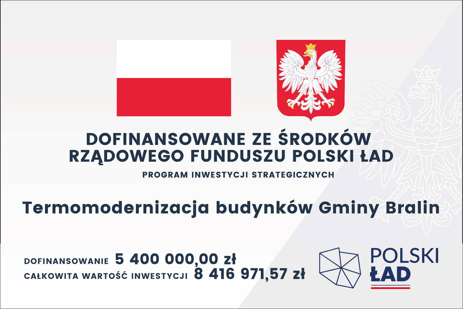 Plakat dofinansowanie termomodernizacja budynk&oacute;w gminy