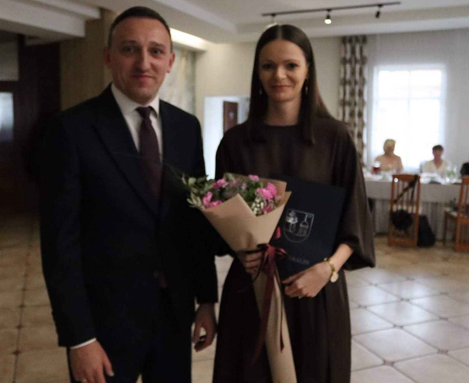 Joanna Mikołajczyk z&nbsp;w&oacute;jtem Gminy Bralin Karolem Wanzek