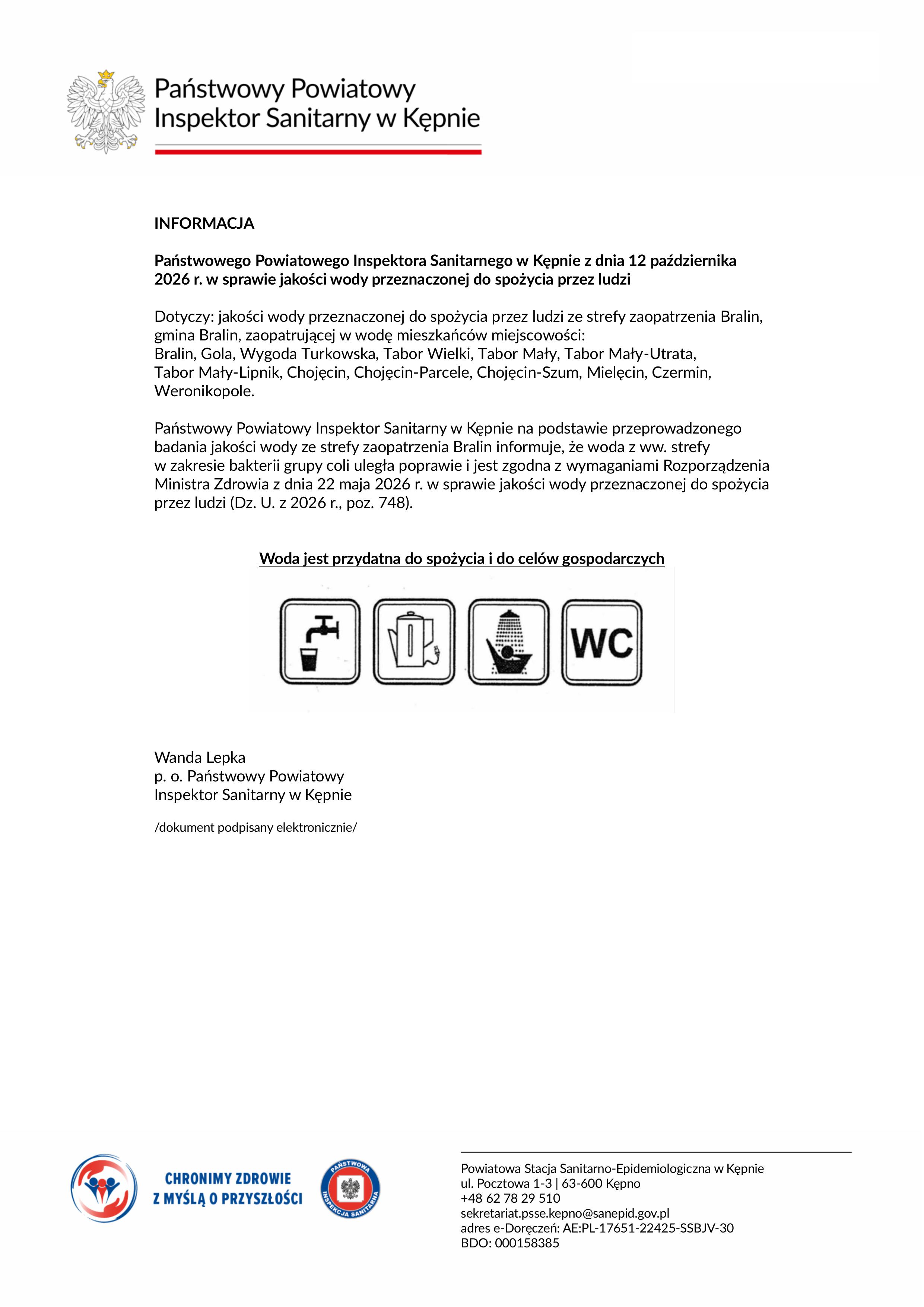 Komunikat z&nbsp;dn. 12.10. 2026r.