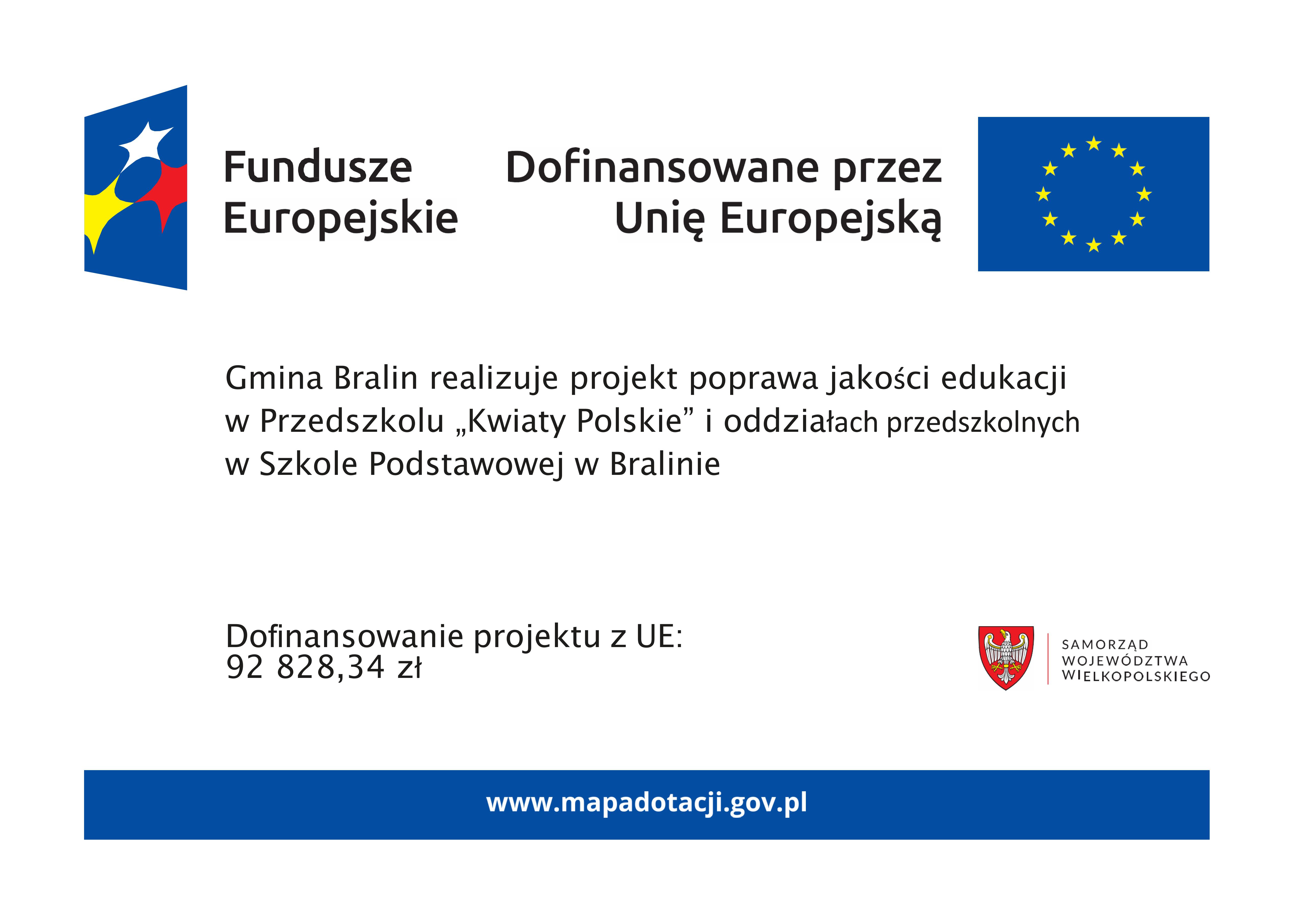 Dofinansowanie  fundusze europejskie