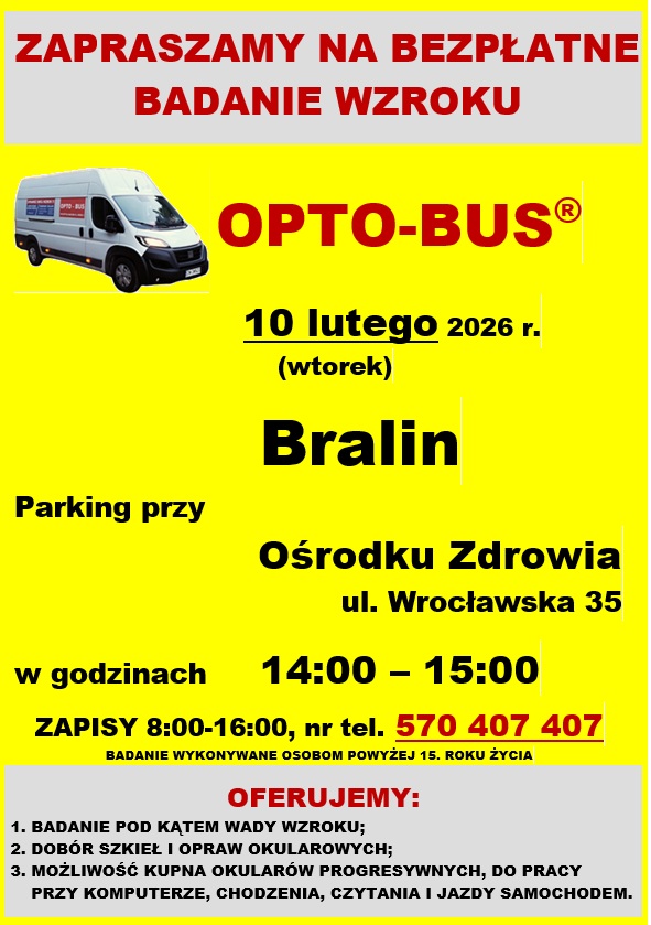 Plakat na&nbsp;bezpłatne badanie wzroku