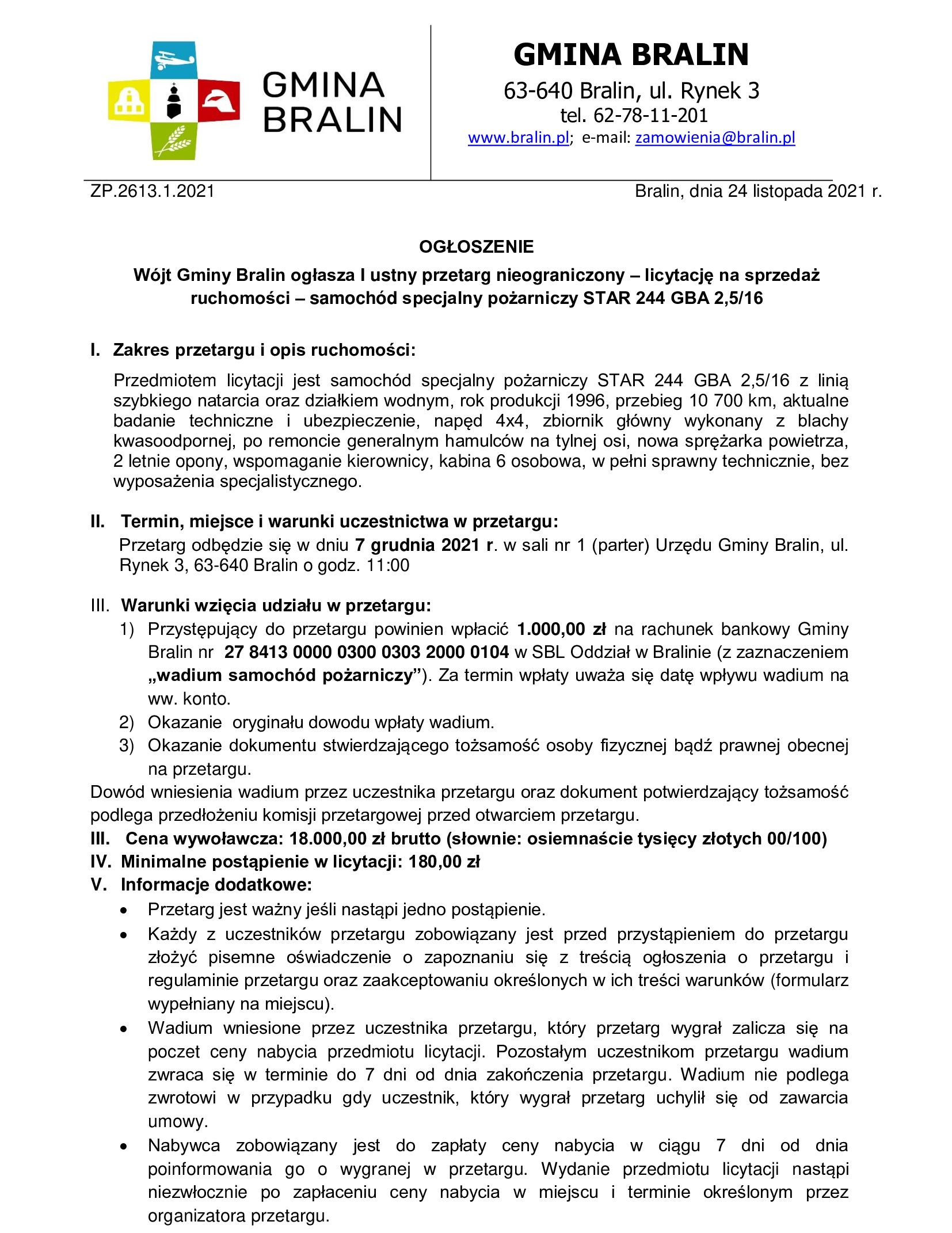 Obrazek przedstawia ogłoszenie o&nbsp;przetargu