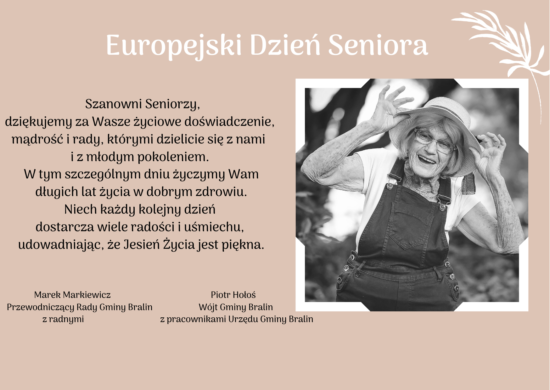 Obrazek przedstawia życzenia dla Seniorów