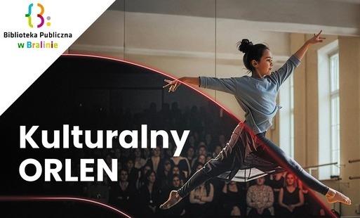 Logo Kulturalny Orlen, baletnica w tle