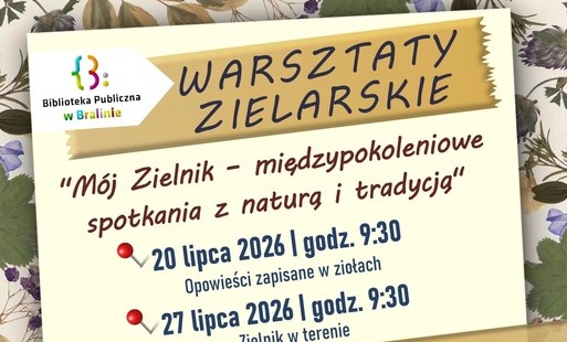 Plakat na warsztaty zielarskie