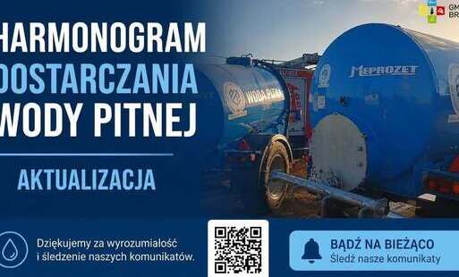Harmonogram dostarczania wody pitnej - aktualizacja