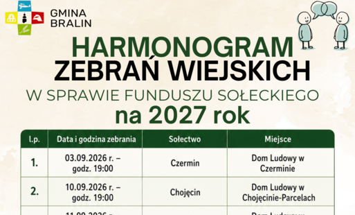 Harmonogram zebrań wiejskich