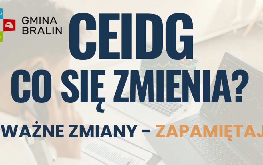 Zmiany w rejestracji działalności gospodarczej w CEIDG